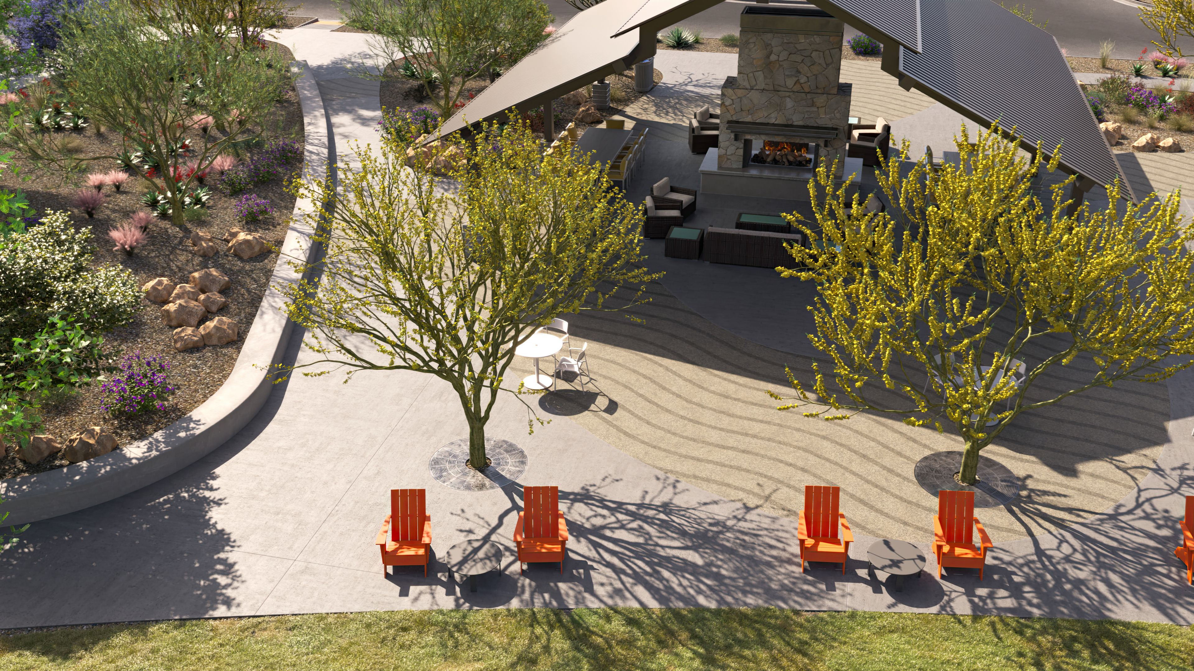 Blossom Rock Amenity Fireplace 1of2