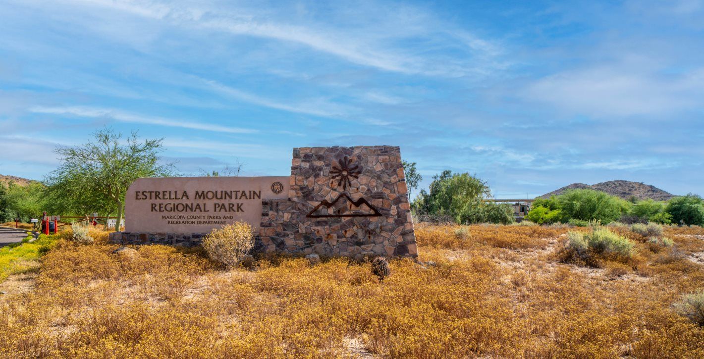 Estrella Mountain Regional Park entry monument