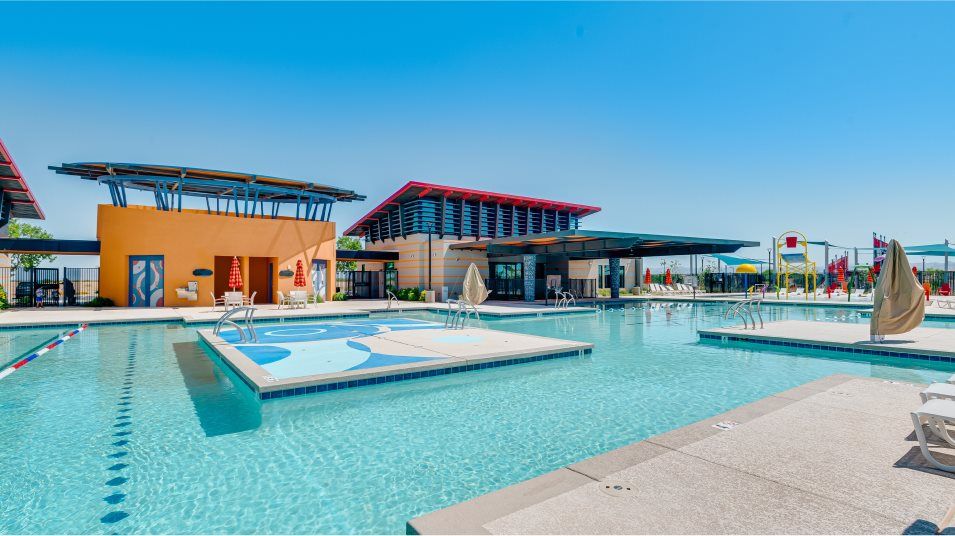 View of the pool and community center