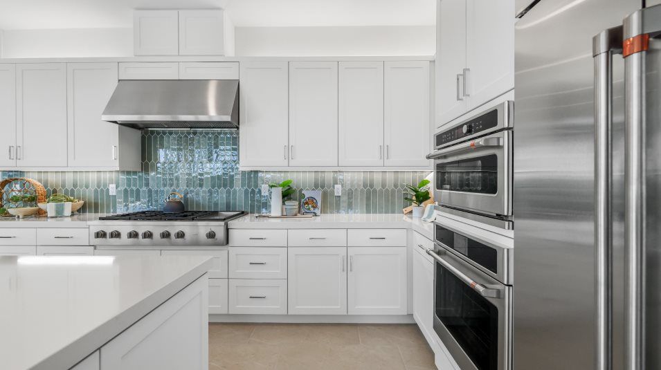 Cabinetry and appliances in the kitchen