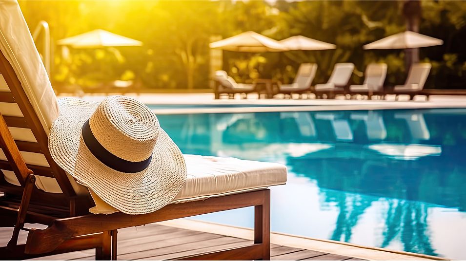 N Pic Places Pool Resort Style Sunhat AI