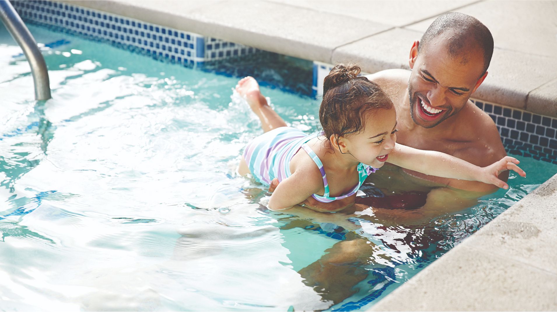 Stock Photos Man child pool
