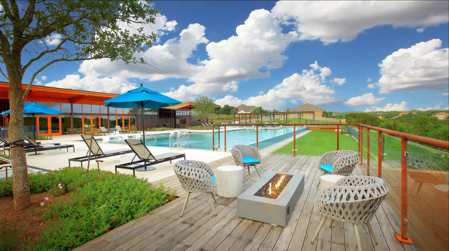 Pool and sitting area