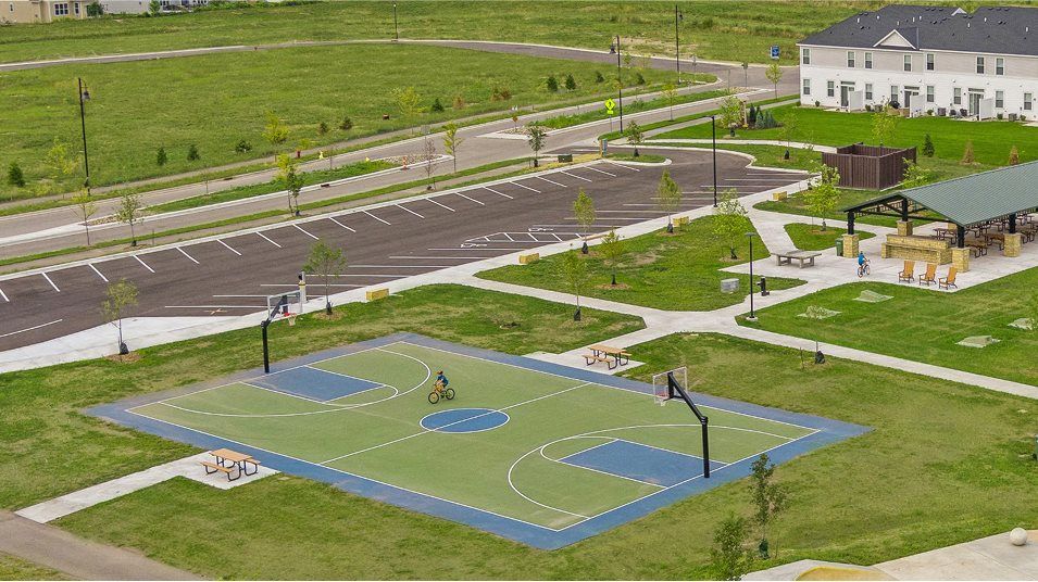 Aerial view of Timber Creek basketball court
