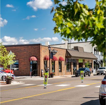 Downtown Lakeville features local shops