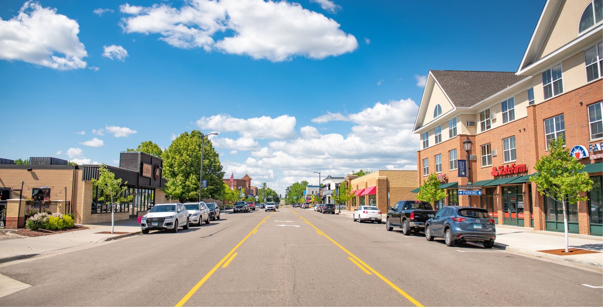 The downtown area