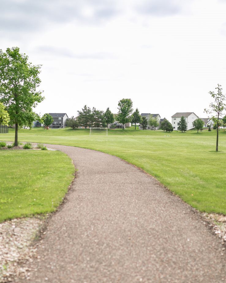 The community features plenty of walking trails