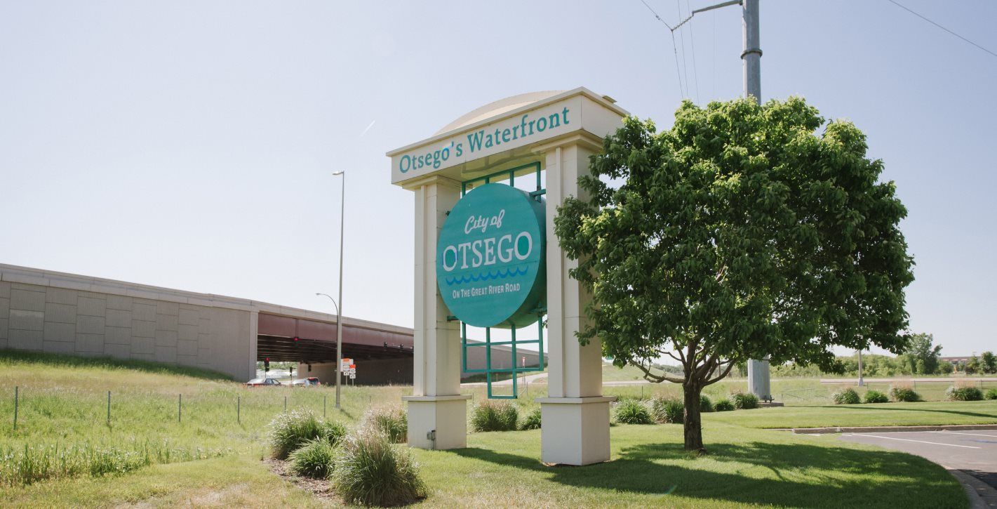 Otsego city monument sign