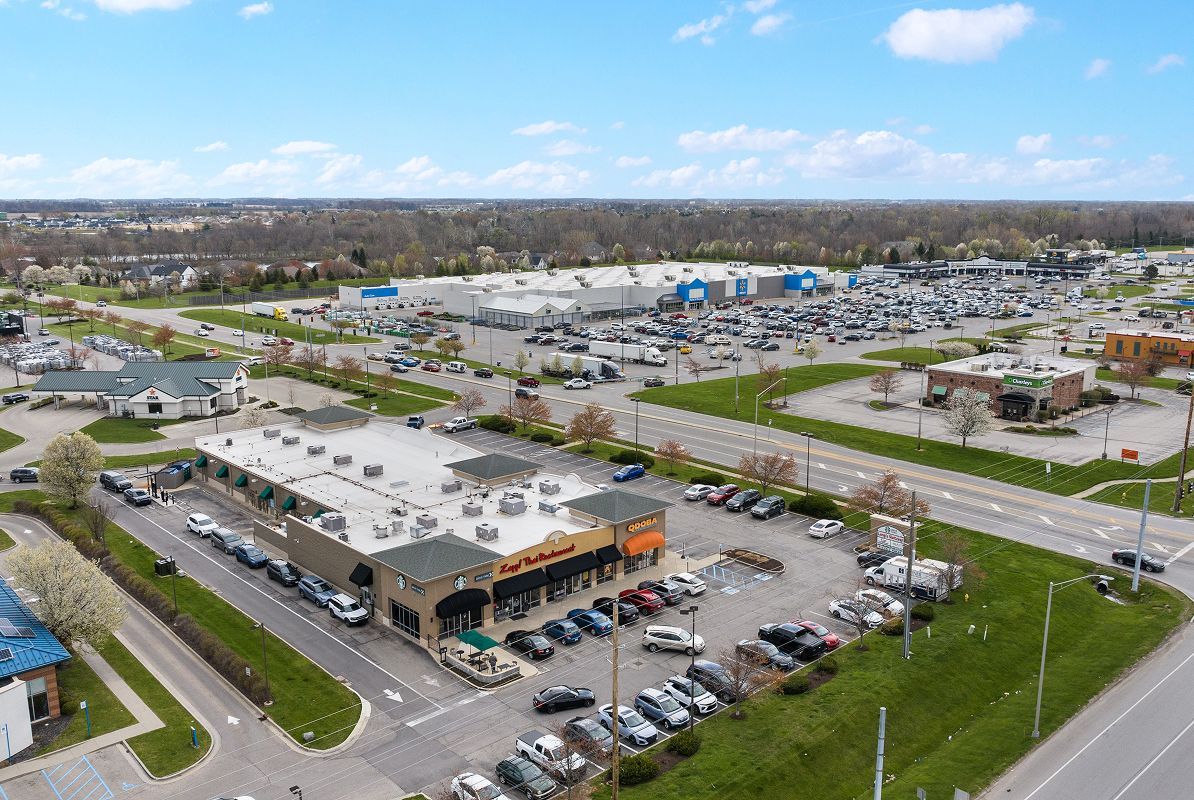 Greenfield Aerial Greenfield Shopping