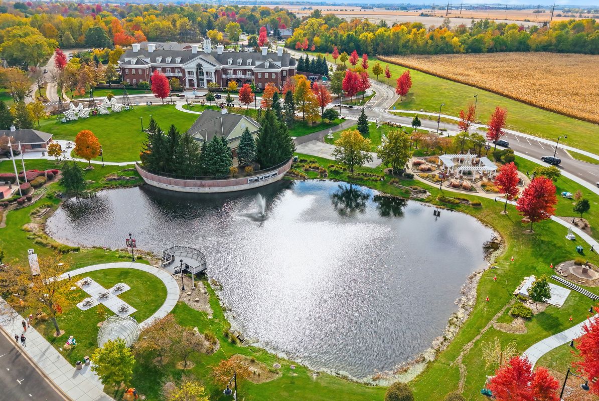 New Lenox Aerial Pond 2of2