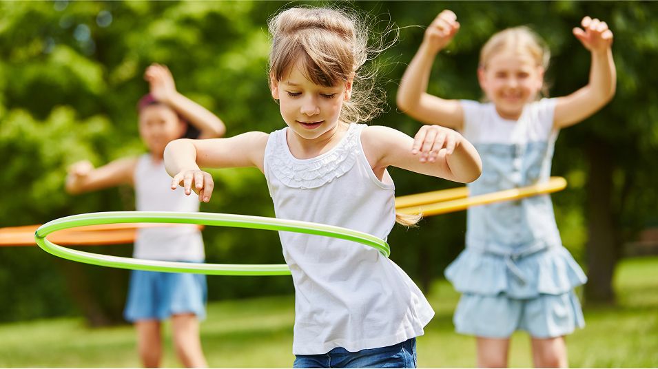 N Pic Kids Outdoors Girls Park Hula Hooping