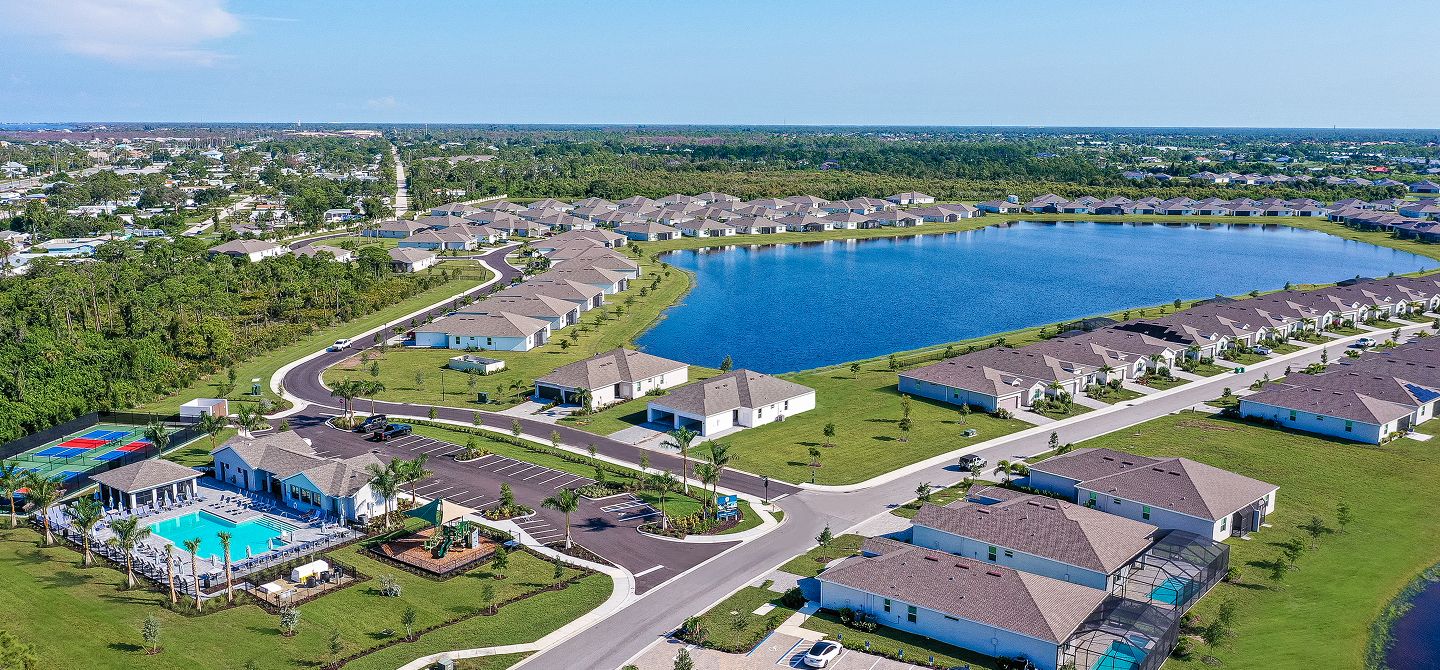 Island Lakes Coco Bay Aerial Streetscape