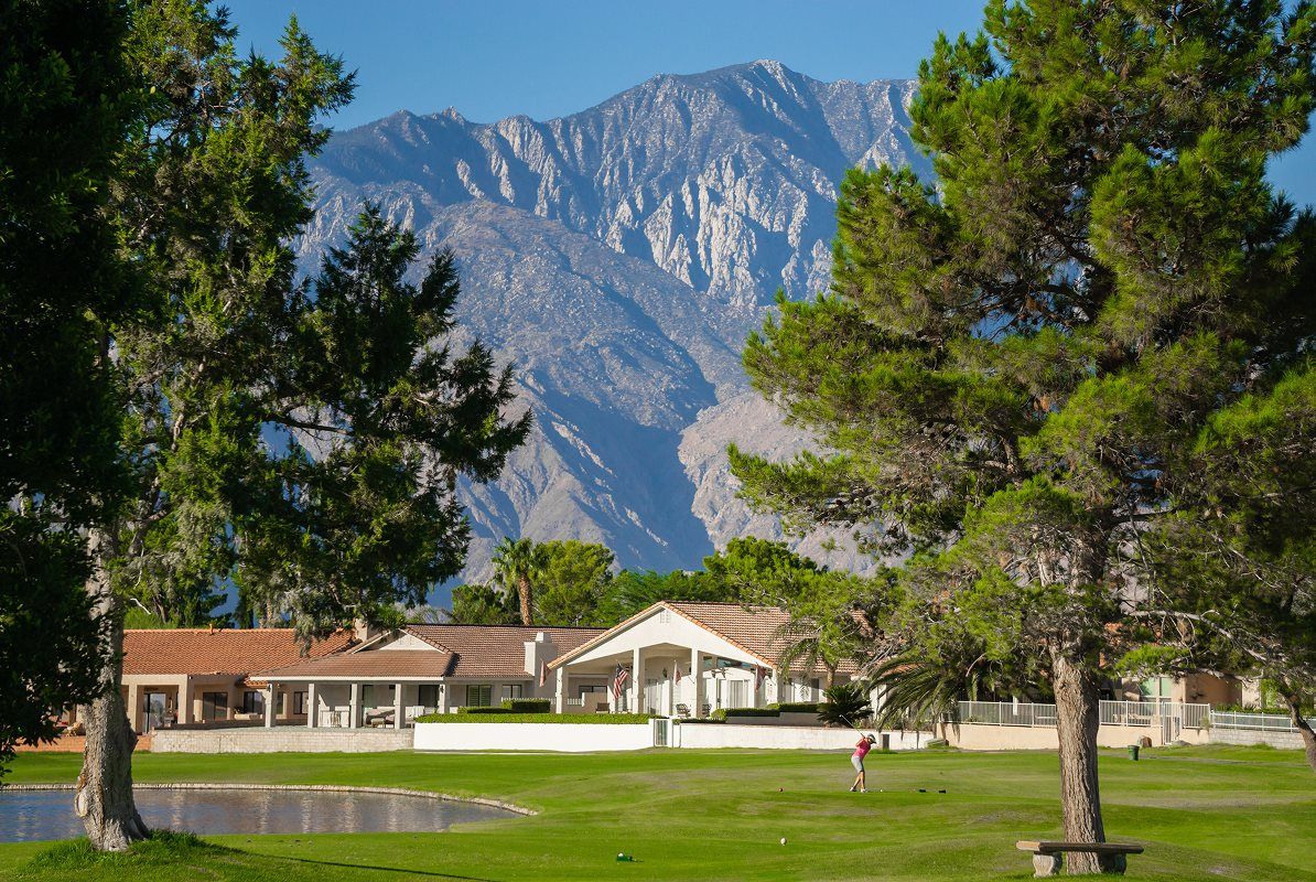 Soboba Springs Golf Course with mountain view