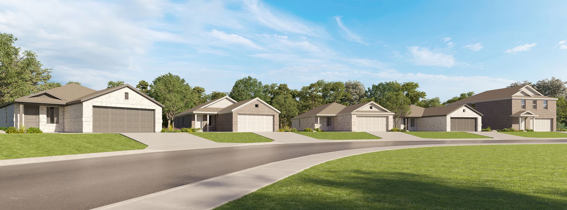 Grove Core Cottage 3 Side Brick Streetscape 121225