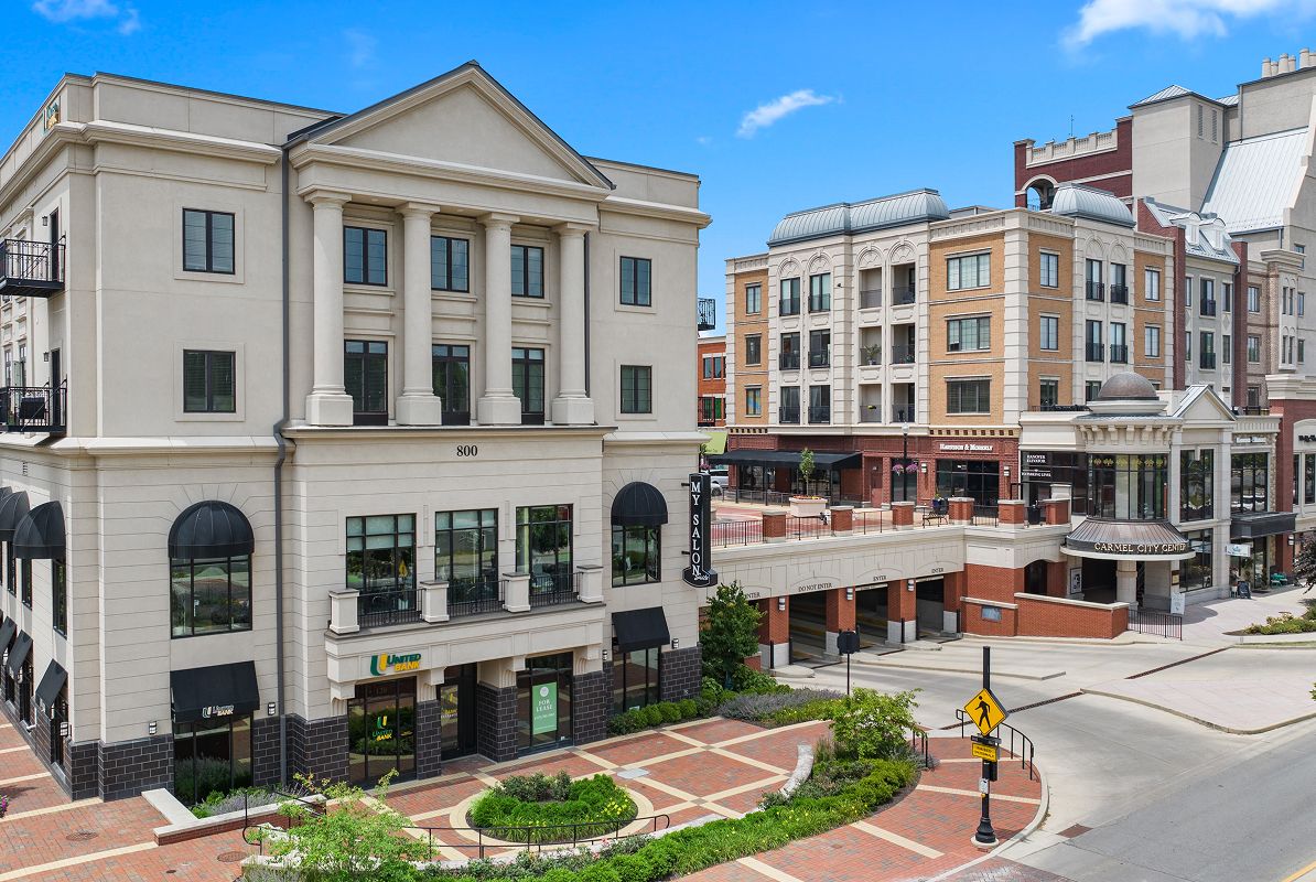 Carmel Aerial Downtown City Center