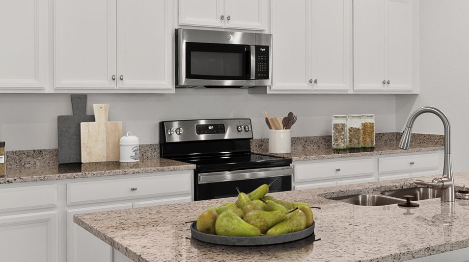 Execuitve Homes Portico EI Kitchen Cooktop Microwave