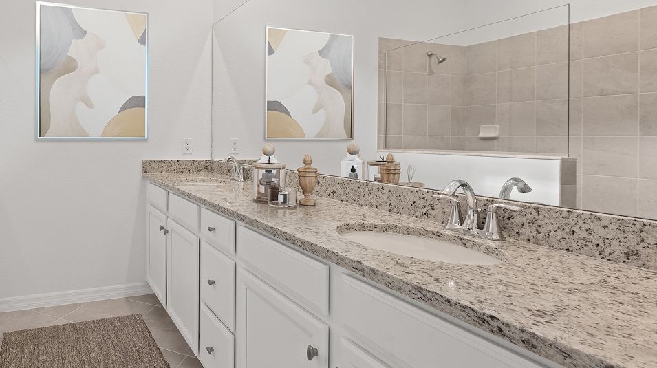 Execuitve Homes Portico EI Owners Bath Granite Countertops