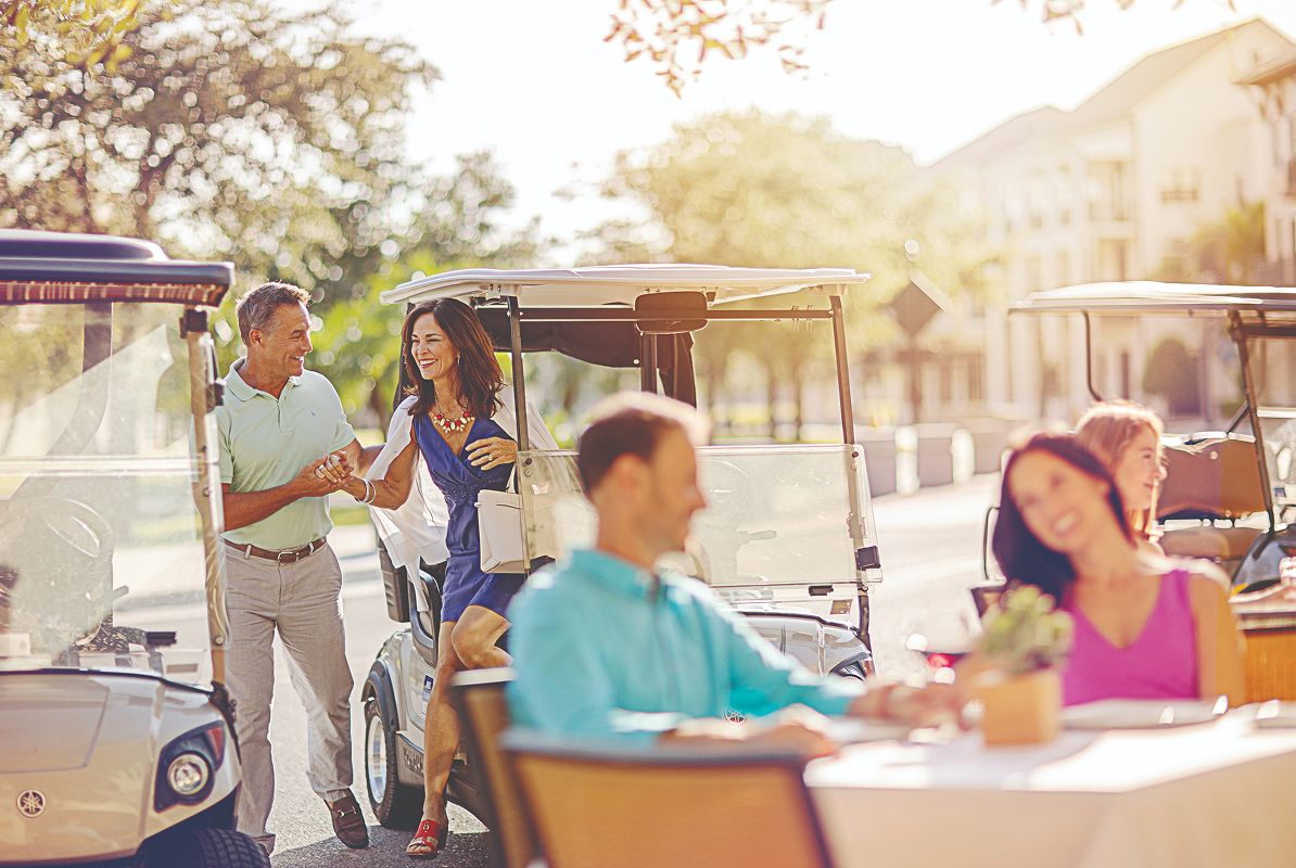Ave Maria Town Center Golf Cart Dining Photoshoot DEV