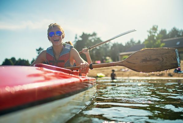 N Pic Activities Water Kayak Woman Low Angle View