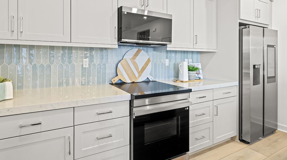 Stainless steel slide-in electric range