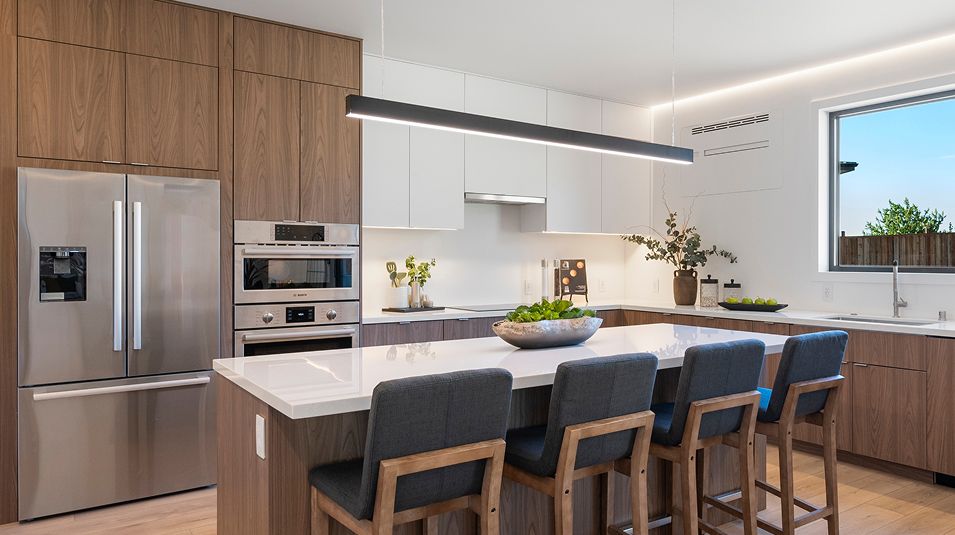 Veev EI Bosch stainless steel all electric appliance package   refrigerator