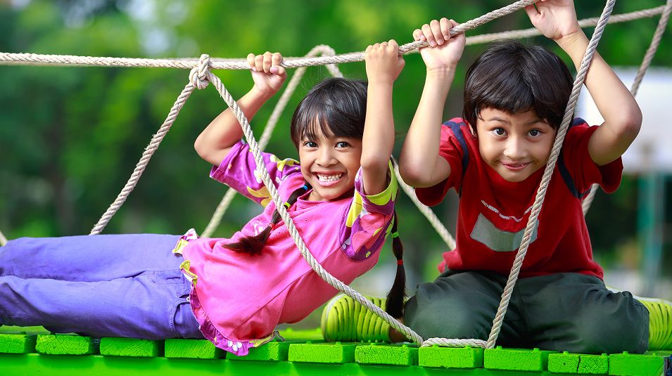 N Pic Kids Playground Girl Boy Bridge