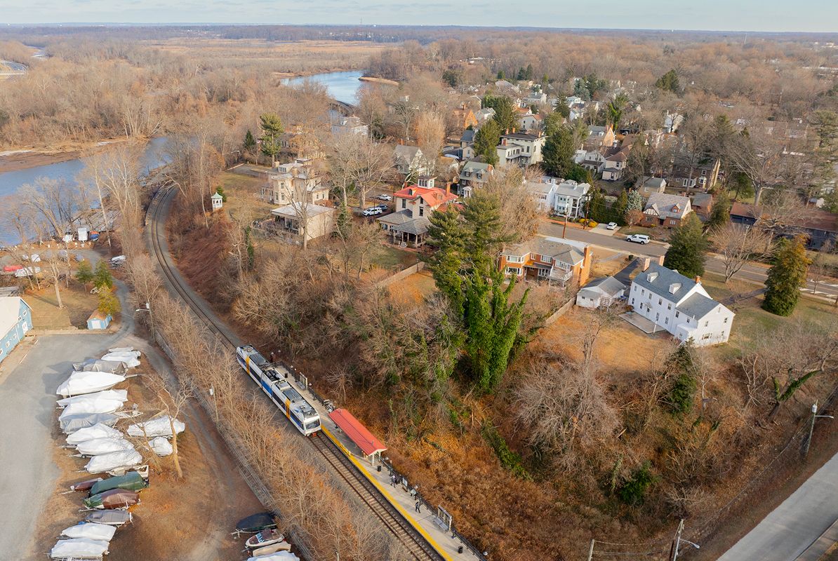 CNJ Bordentown Aerial NJ Transit Station 1of2 092925