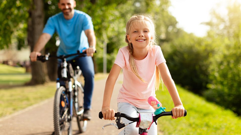 N Pic Activities Riding Bikes Father Daughter