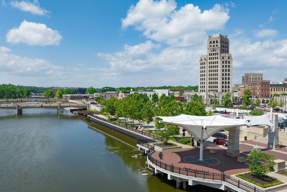 Elgin Aerial Downtown River Walk2 Photoshoot