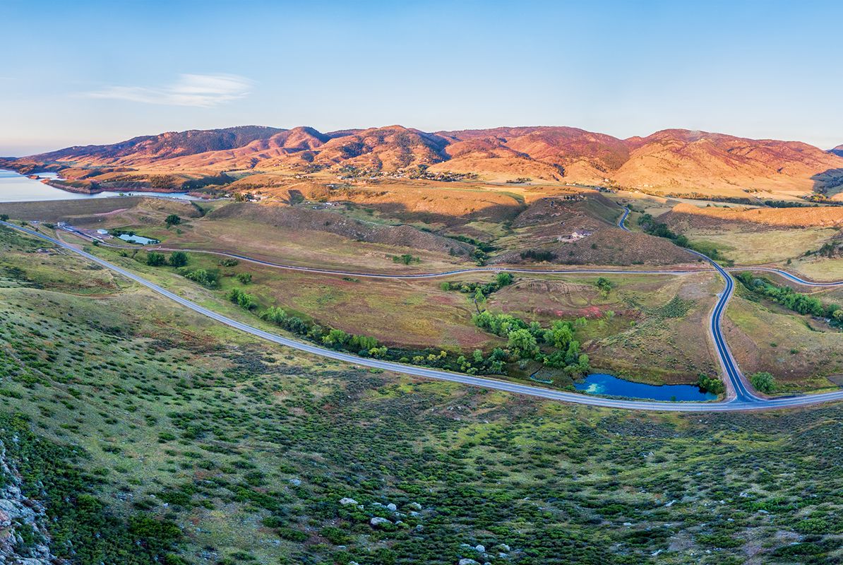 Fort Collins Foothills Aerial Panorama