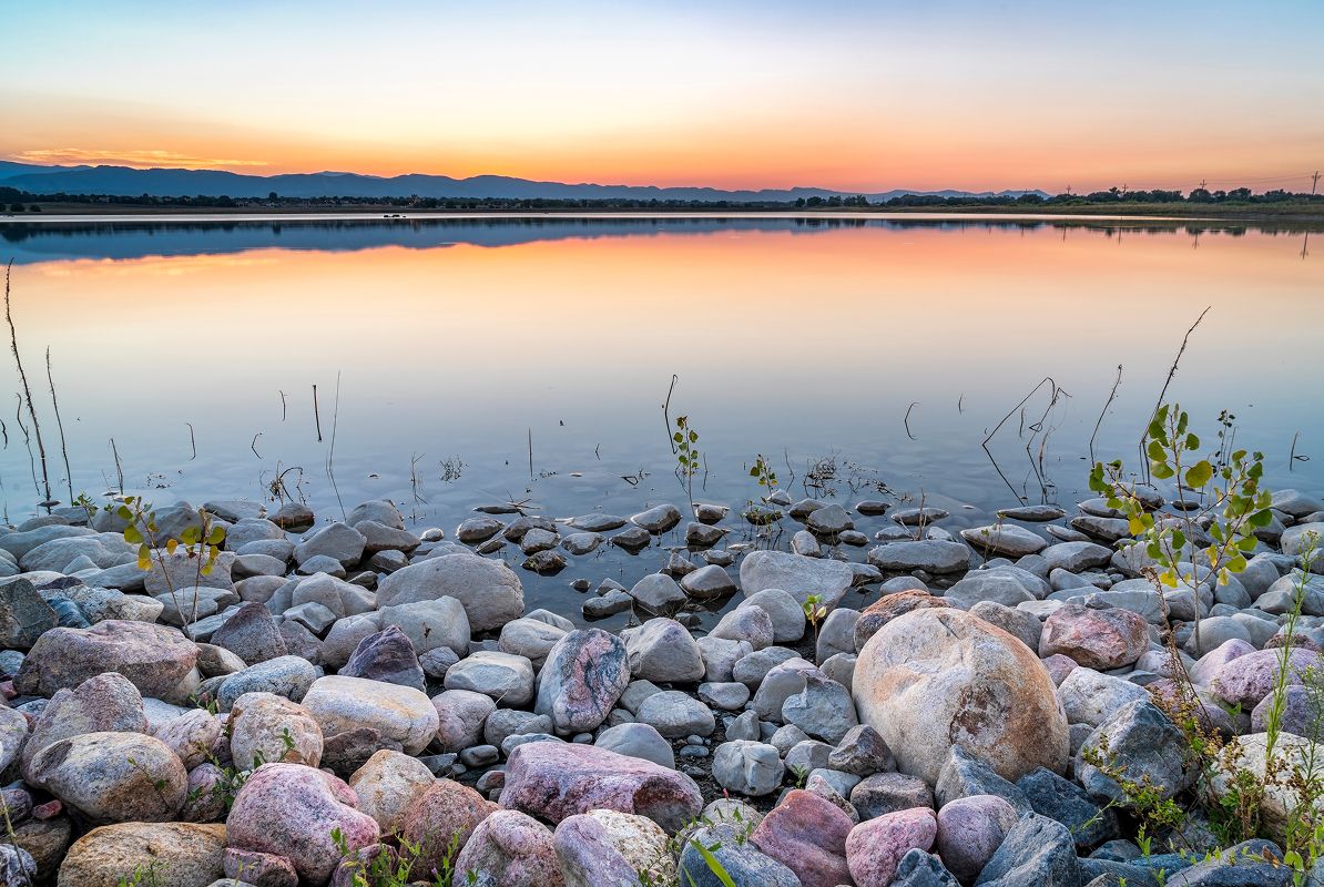 Pic Lake Sunset Foothills