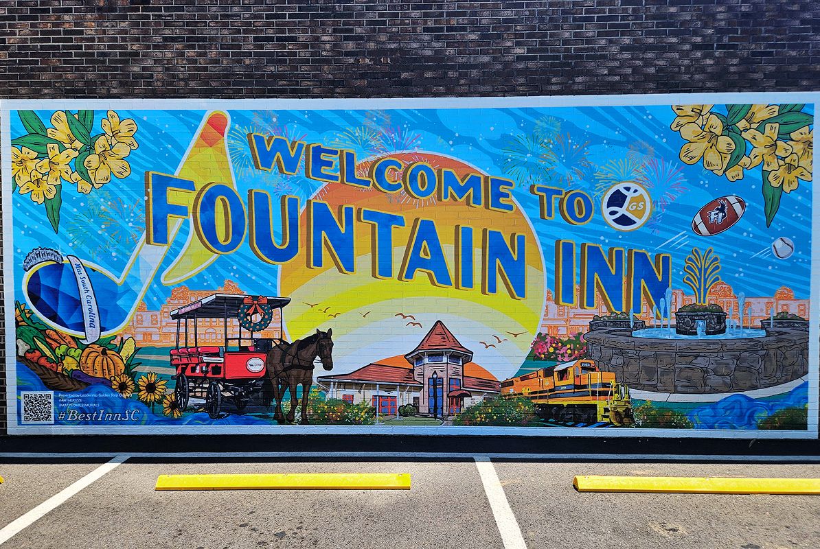 Greenville Fountain Inn Mural 041425