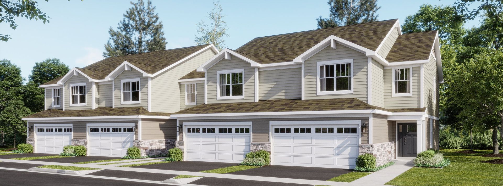 Townhomes Hudson Pointe II Streetscape 1of2 (1)