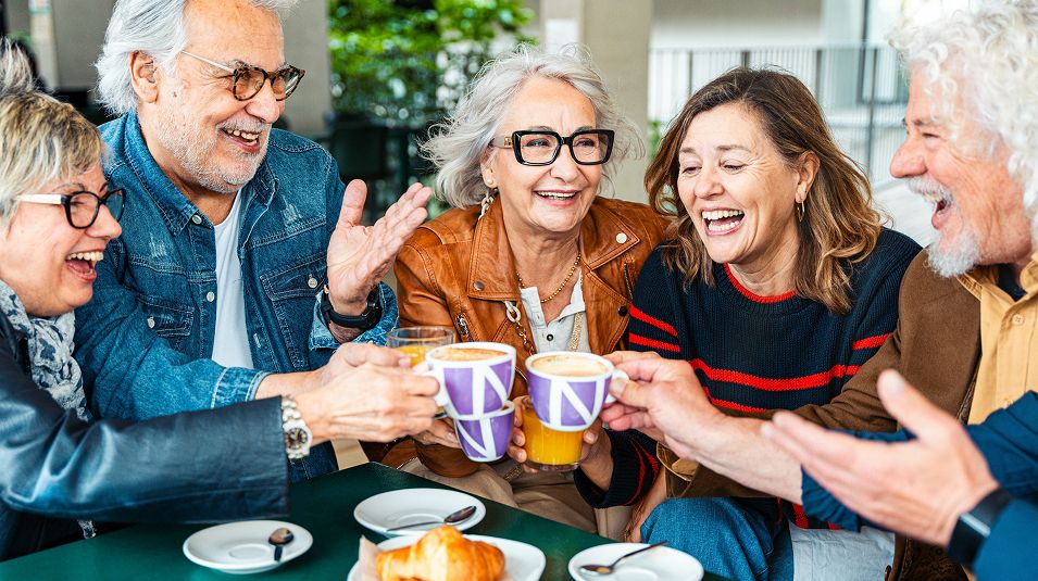 N Pic Adults Group Dining Cafe Cheers Coffee AA