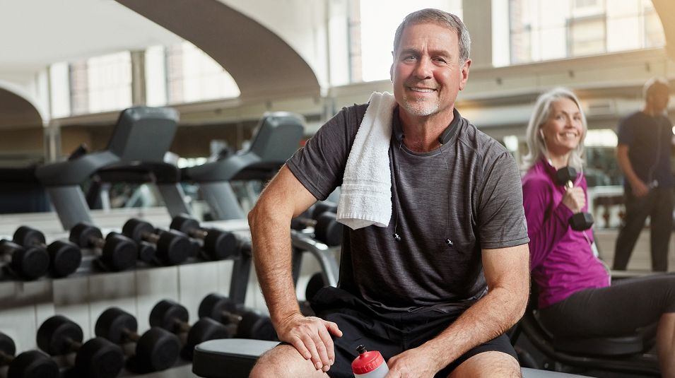 N Pic Exercise Gym AA Man Resting