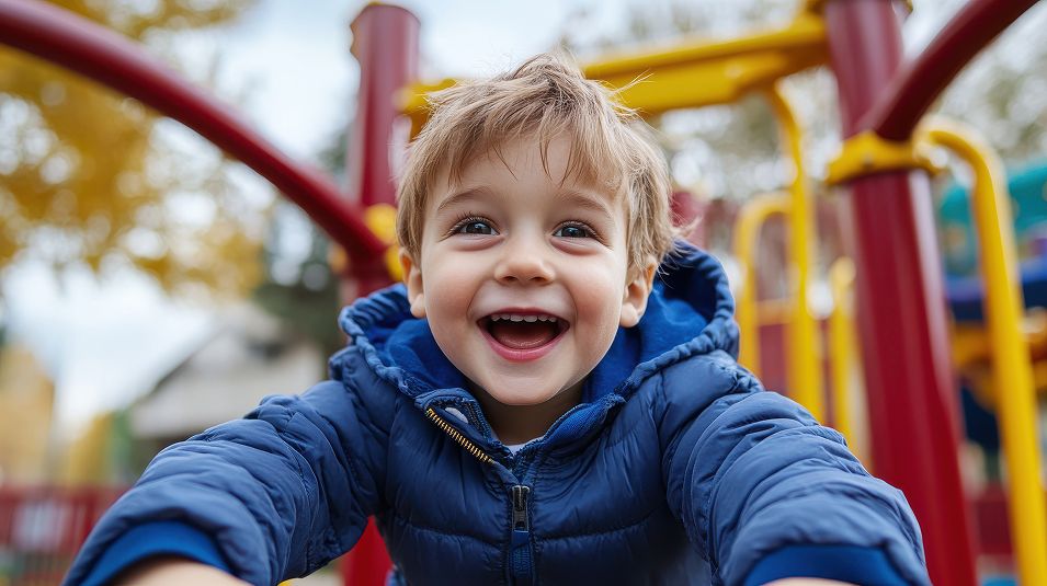 N Pic Kids Playground Boy Coat Closeup AI