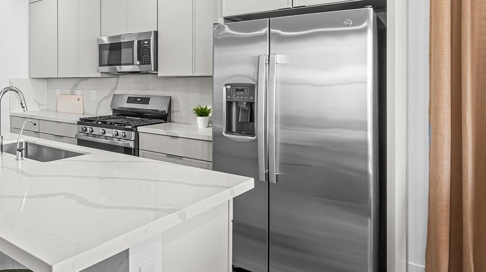 Stainless steel side-by-side refrigerator