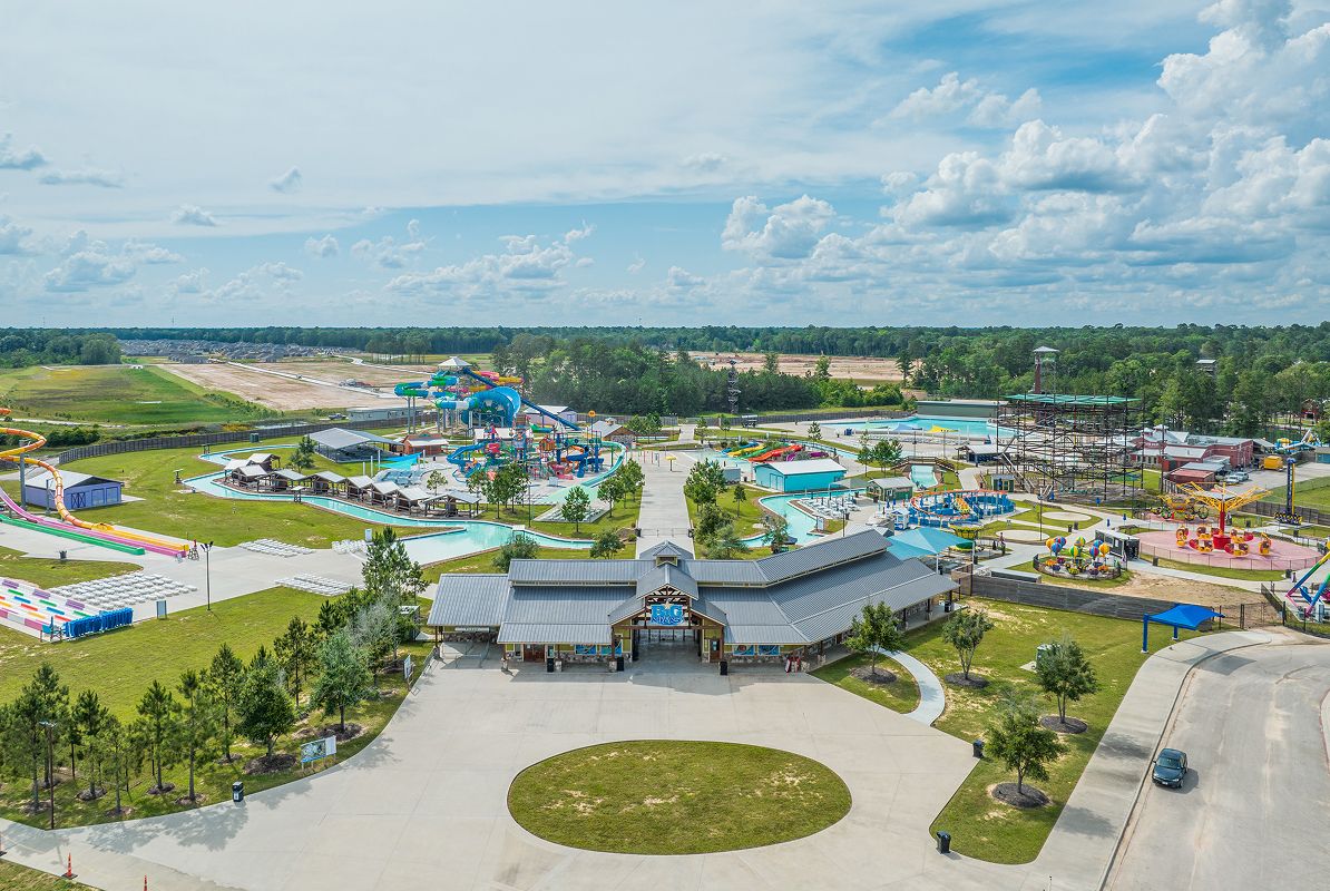 New Caney Aerial Big River Waterpark Entrance