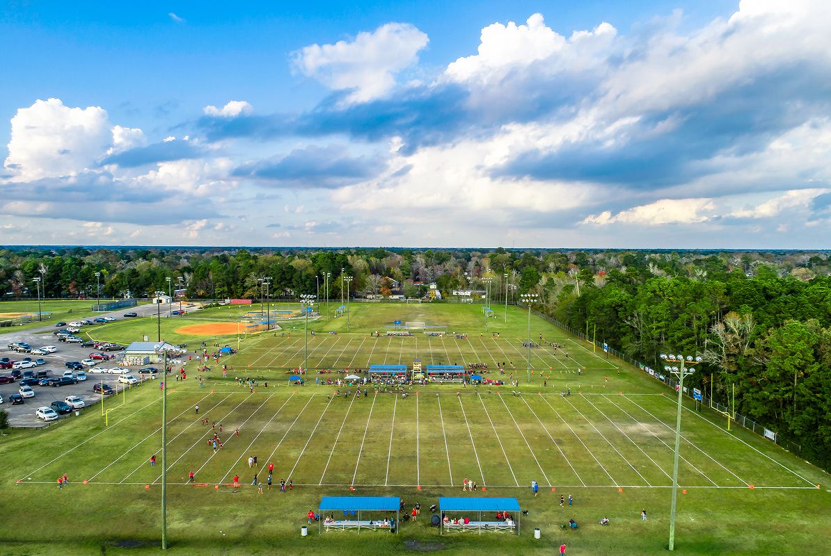 New Caney Aerial County Park Sport League Fields