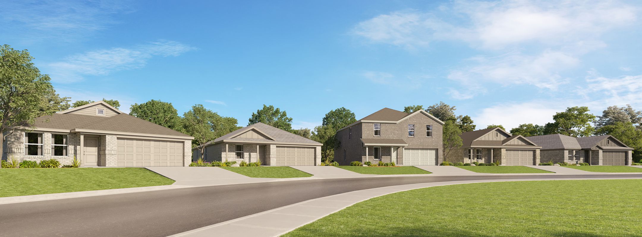 Grove Core Watermill 3 Side Brick Streetscape