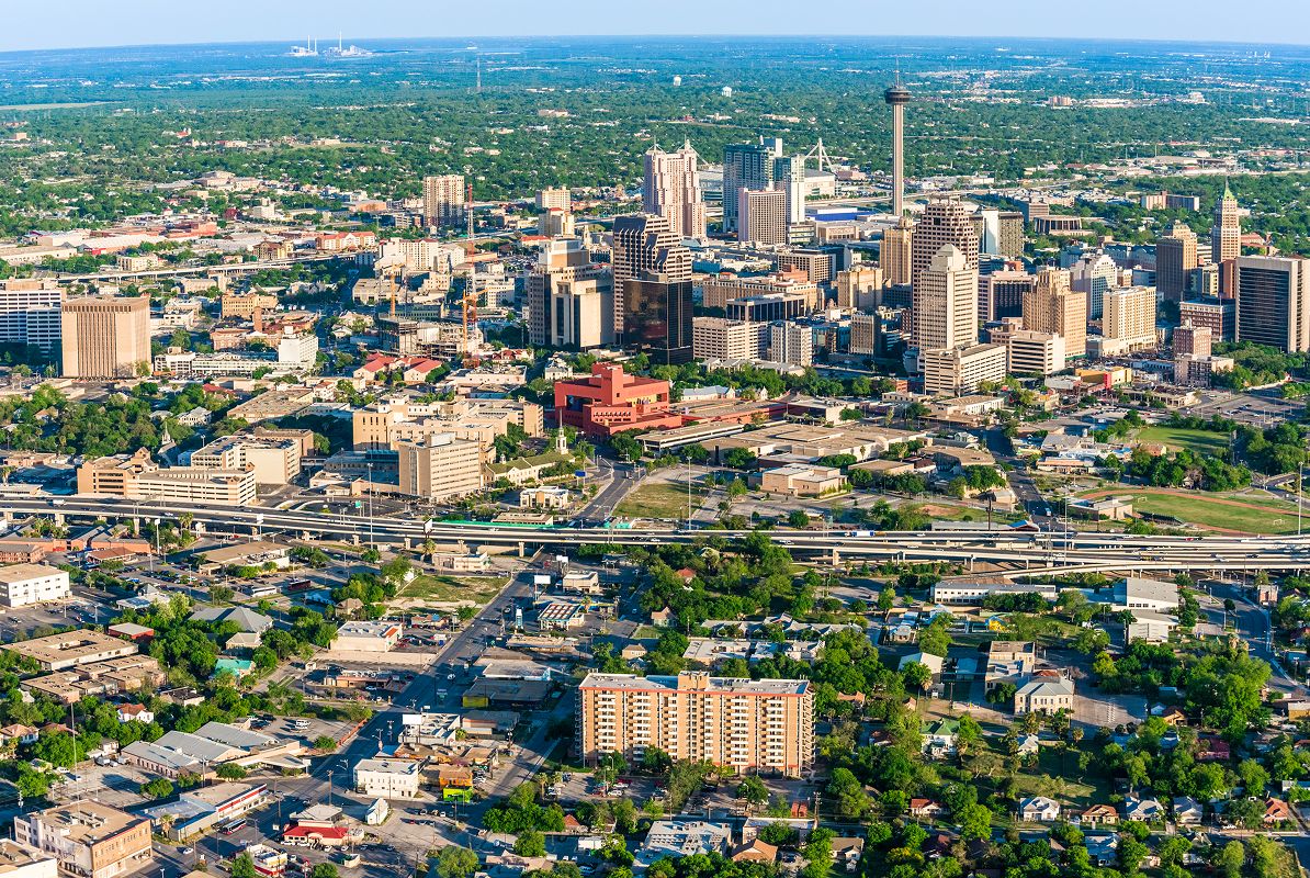 San Antonio Skyline Aerial