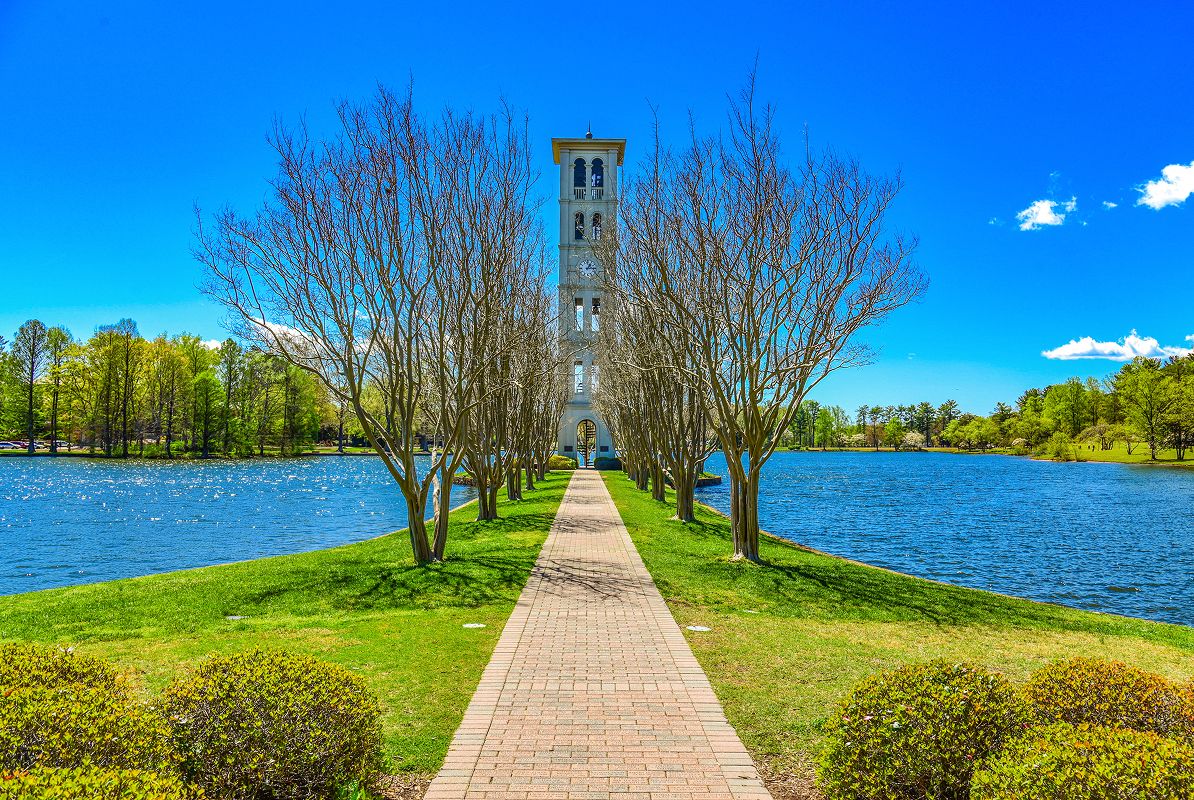 SC Greenville Furman Swan Lake Bell Tower