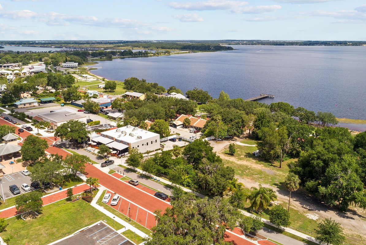 Clermont Aerial Historic Downtown Clermont 1of2