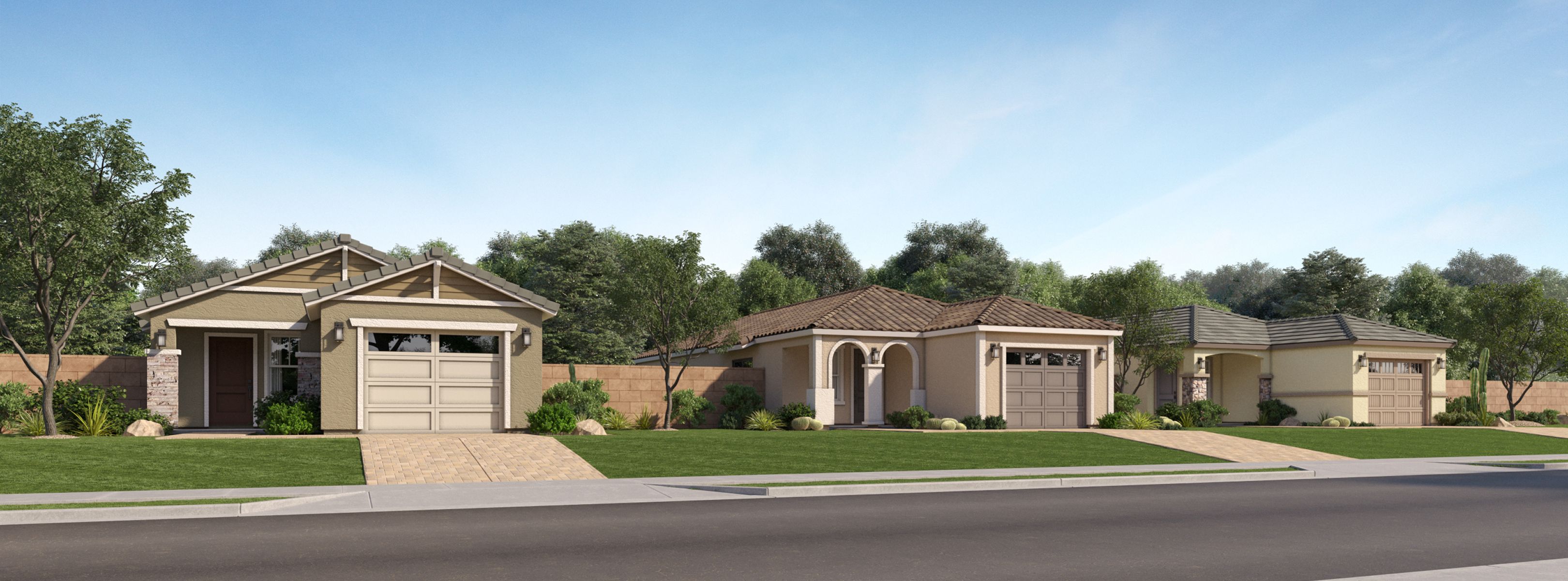 Cottage Blossom Rock Streetscape