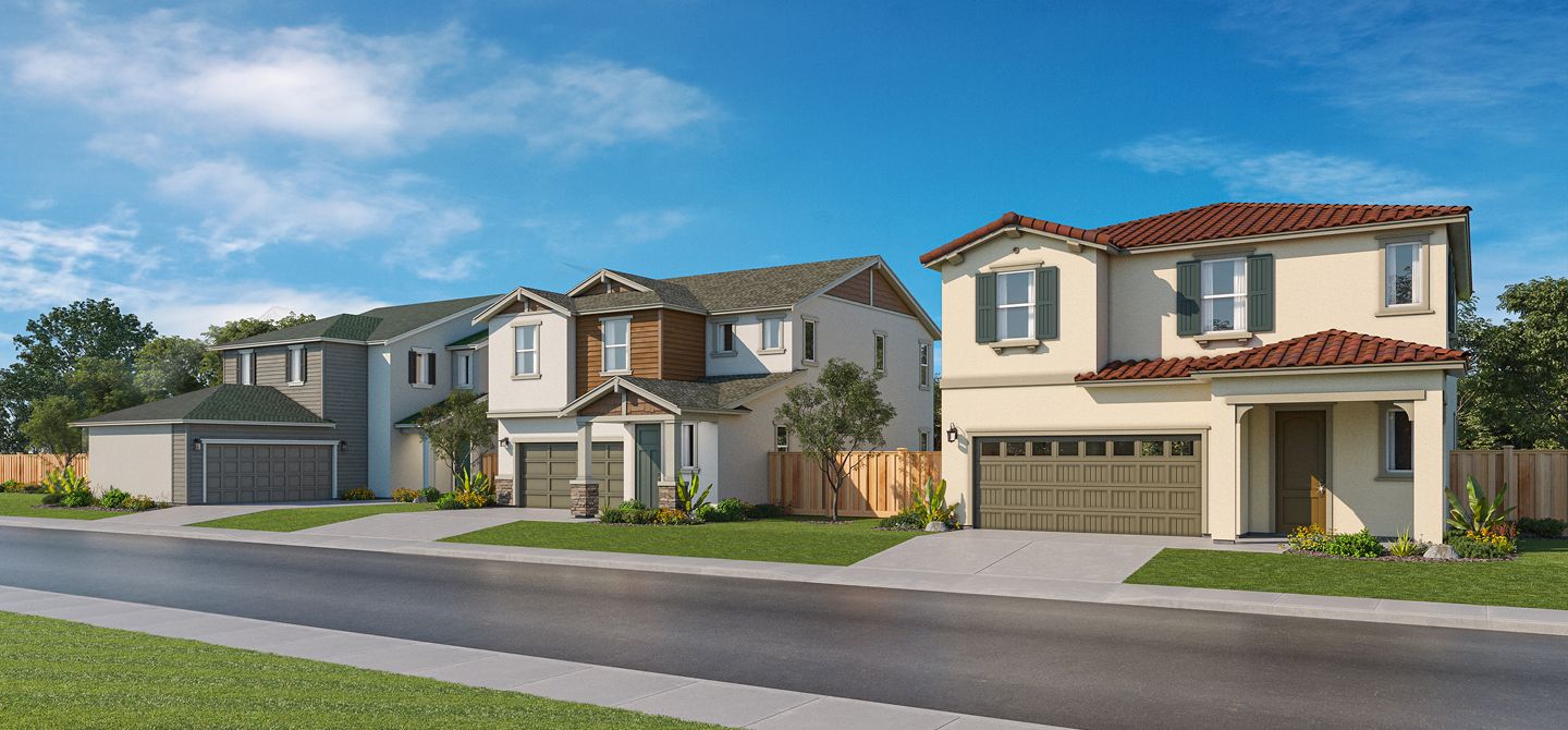Courts at Meadowood Community Streetscape homes