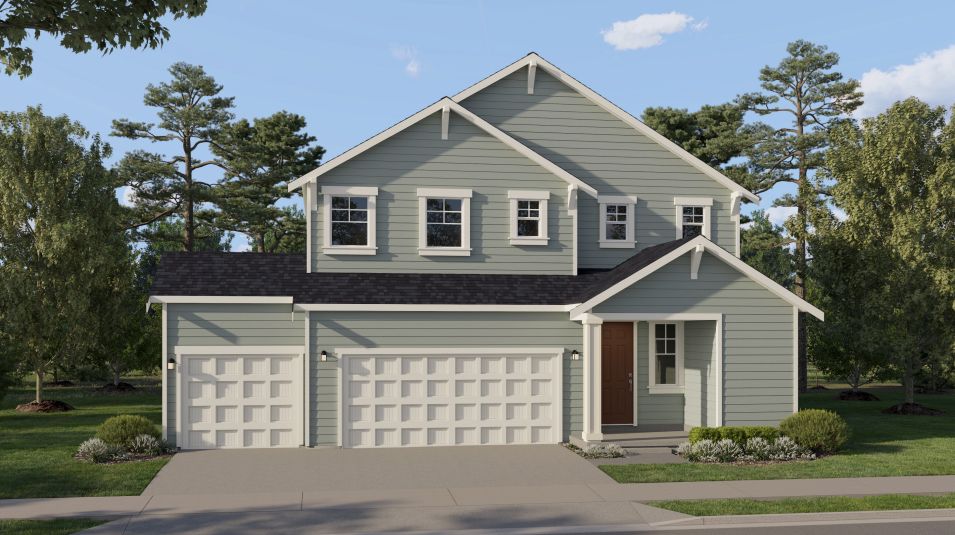Hemlock II 3-car floor plan