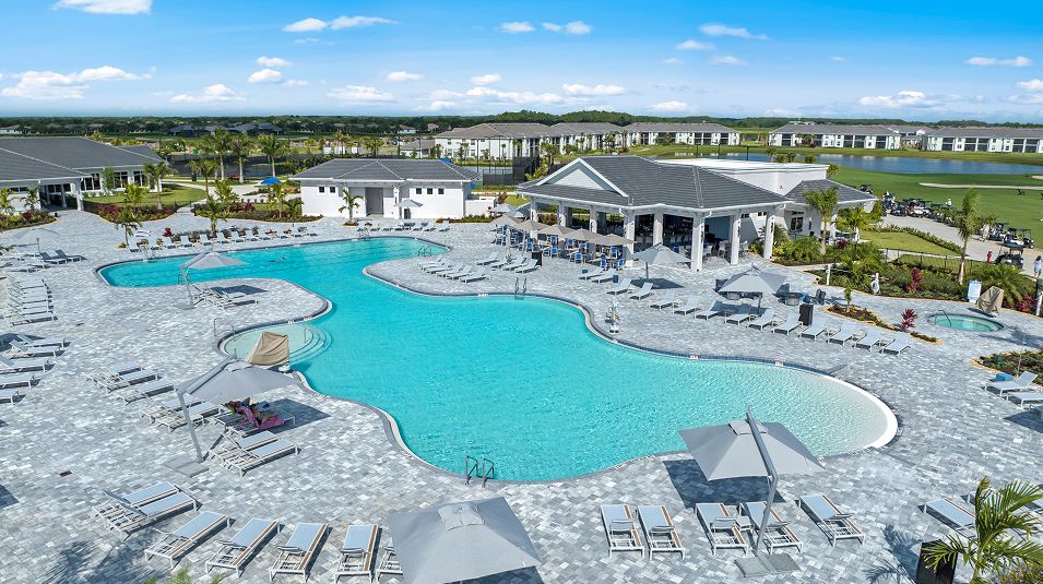 Aerial of the pool
