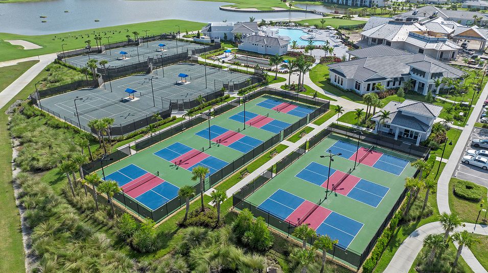 Aerial of the sport courts