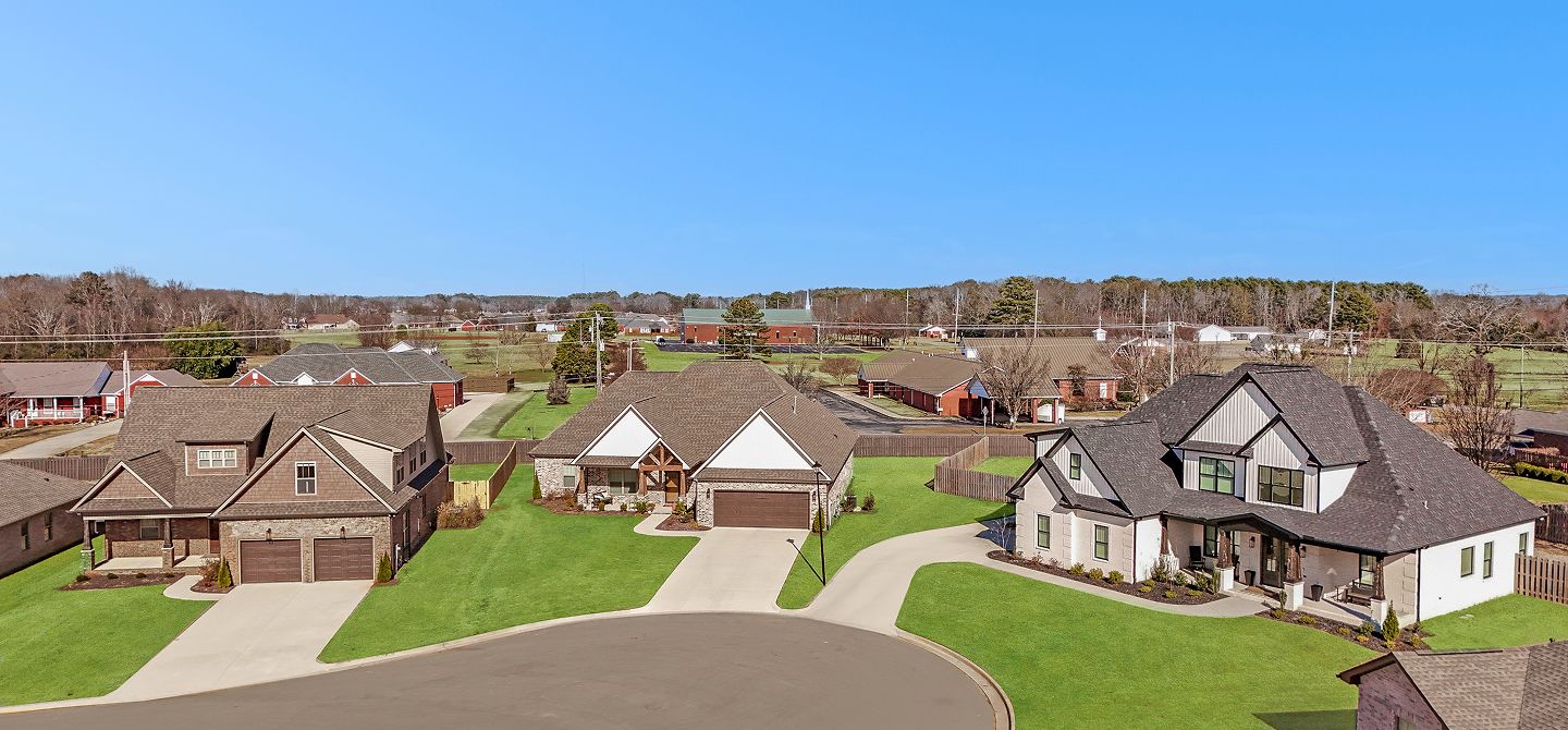 Whispering Pines Aerial Streetscape