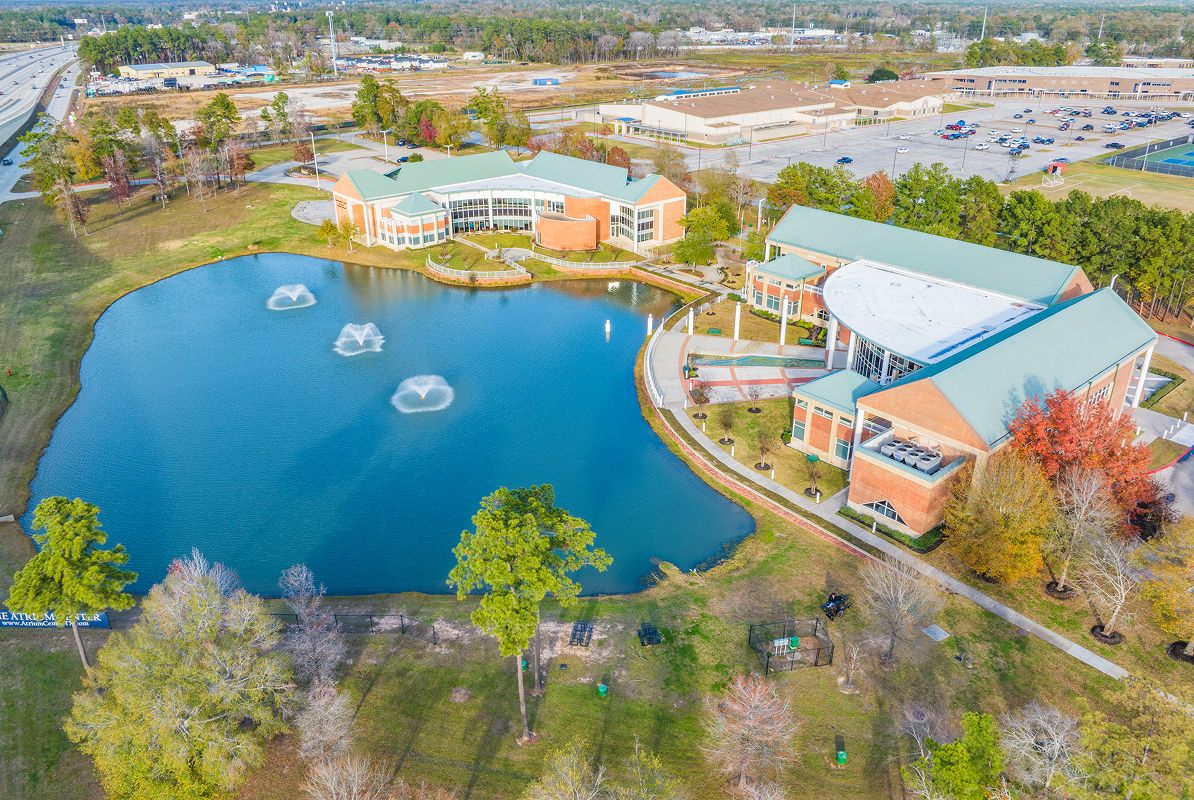 New Caney Aerial R B Tollis Library 1of5